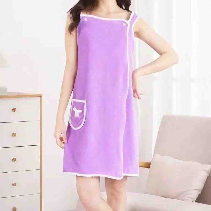 Coral Fleece Bath Dress
