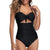 Tummy Tuck High Waist Hollow Out One-piece Swimsuit