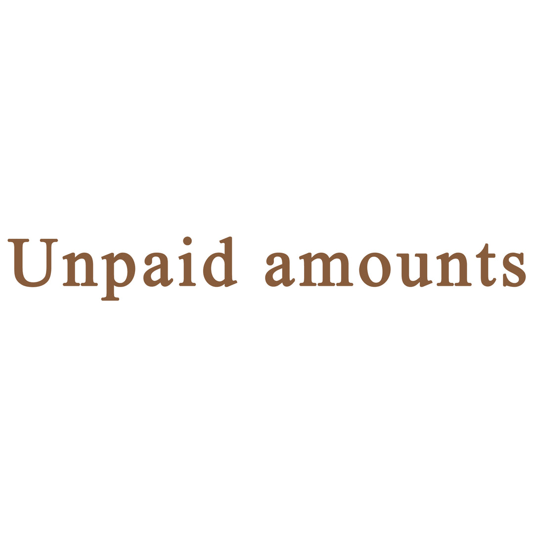 Unpaid amount