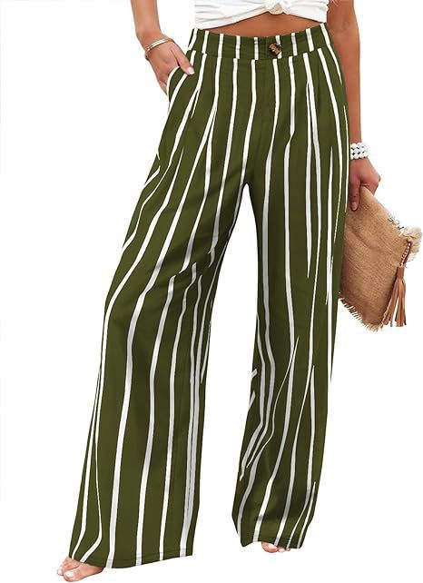 Comfortable high-waisted wide-leg pants