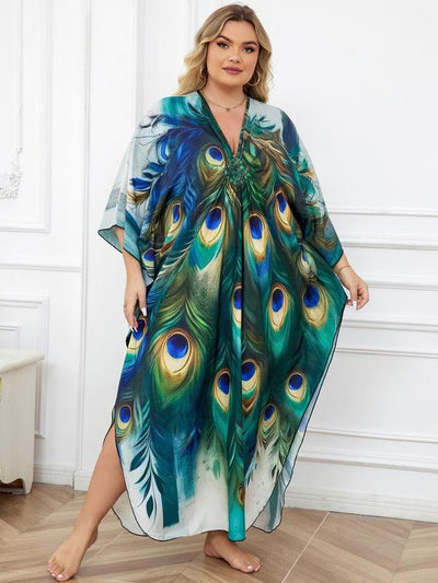Printed beach smock dress