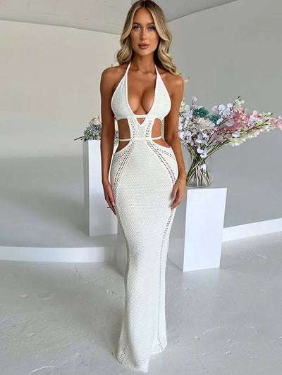 Patchwork Lace-Up Dress Women