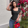 New Square Neck Short Sleeve Skinny Bodysuit