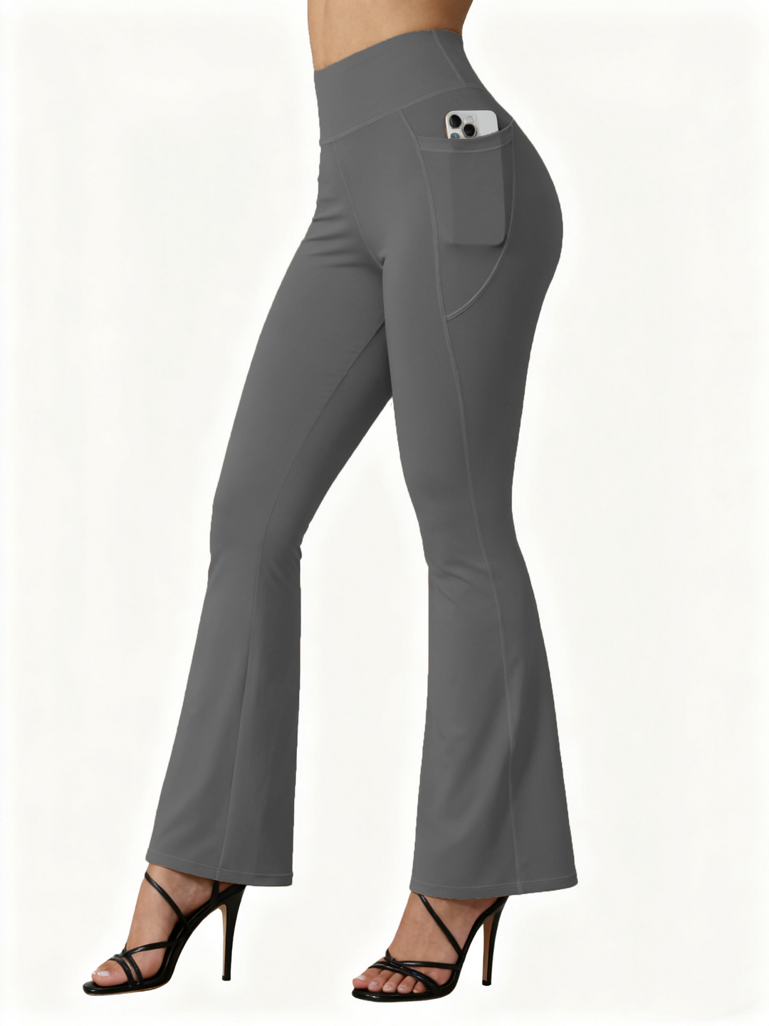 High-waisted flared yoga pants