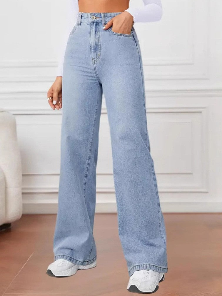 Casual loose straight leg jeans