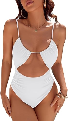 Cut-Out Tummy Control One Piece Swimsuit