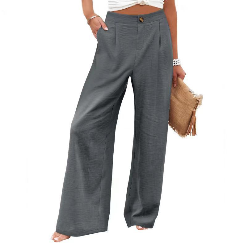 Comfortable high-waisted wide-leg pants