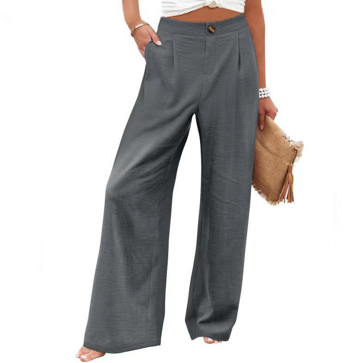 Comfortable high-waisted wide-leg pants