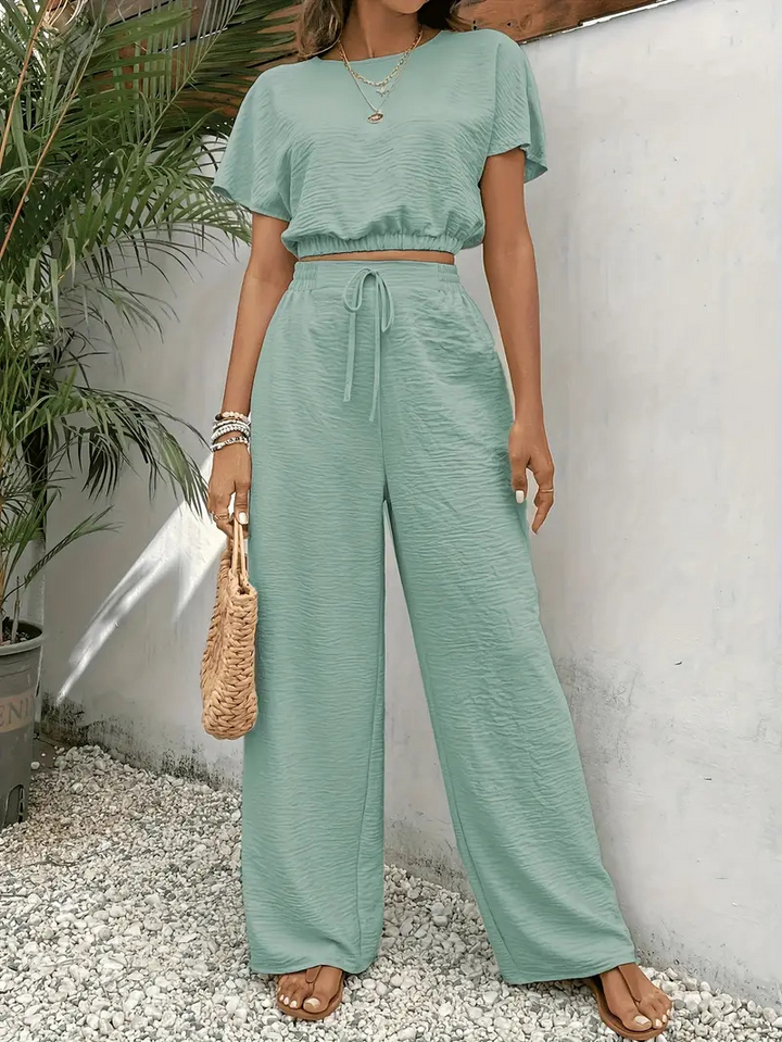 Casual Slim Fit T-Shirt Two-Piece Set