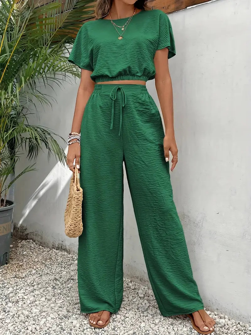 Casual Slim Fit T-Shirt Two-Piece Set