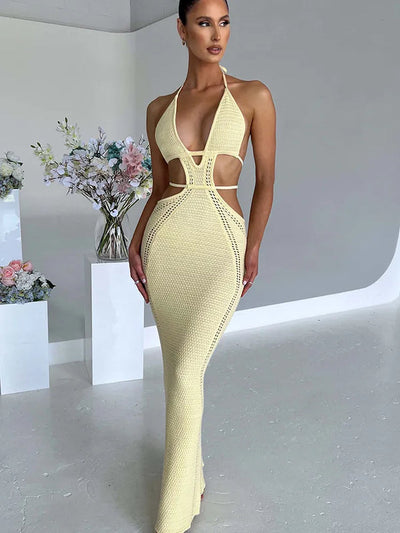 Patchwork Lace-Up Dress Women