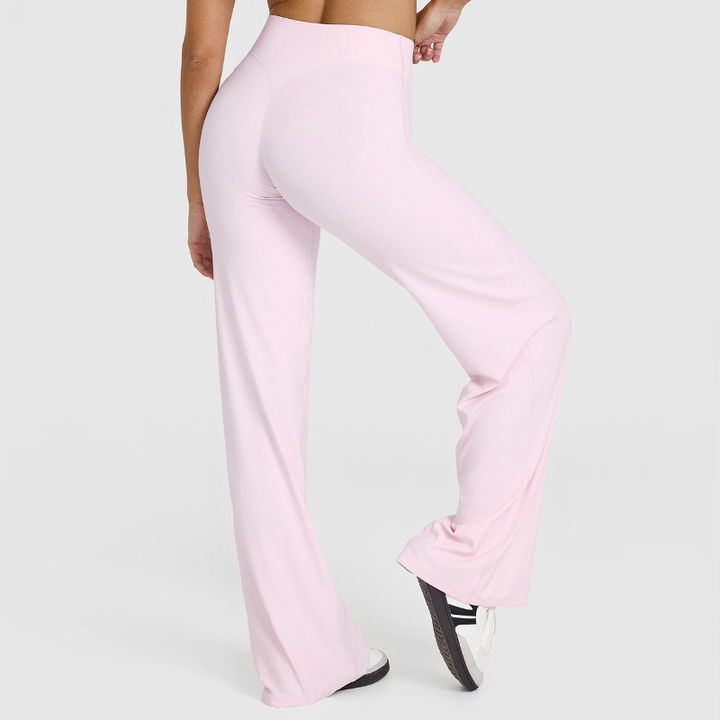 High-waisted wide-leg athletic pants