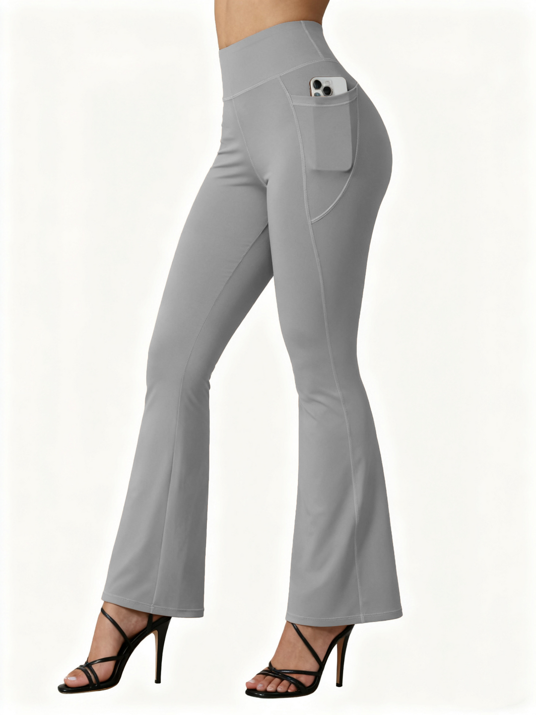 High-waisted flared yoga pants