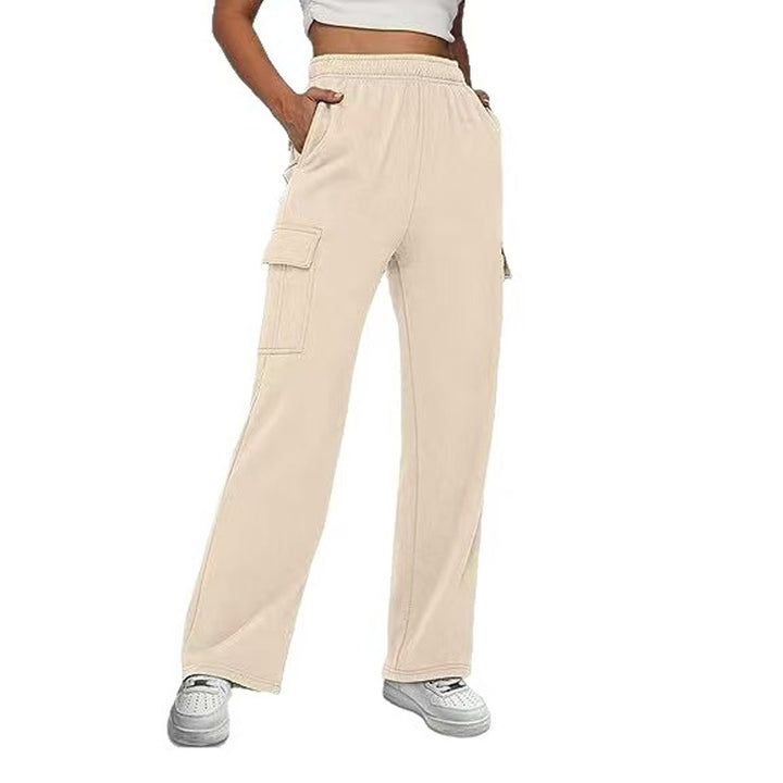 Knitted Cargo Wide-Leg Sweatpants