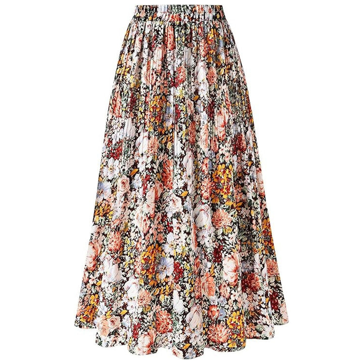 Casual Printed Midi Skirt