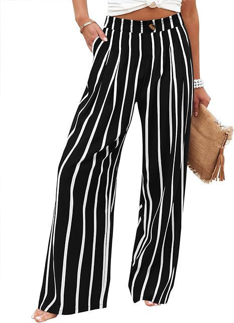 Comfortable high-waisted wide-leg pants