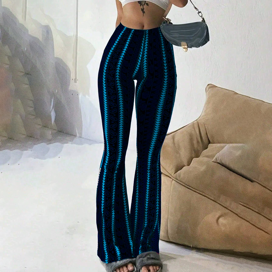 Women'S  Bohemian Printed Flared Pants