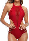 New Mesh Hollow Out Bikini Swimsuit