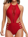 New Mesh Hollow Out Bikini Swimsuit
