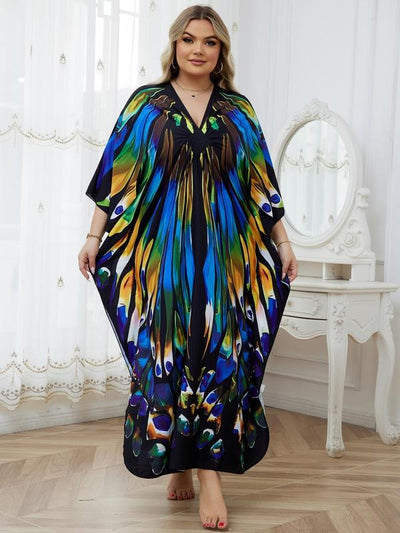 Printed beach smock dress