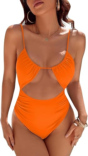 Cut-Out Tummy Control One Piece Swimsuit