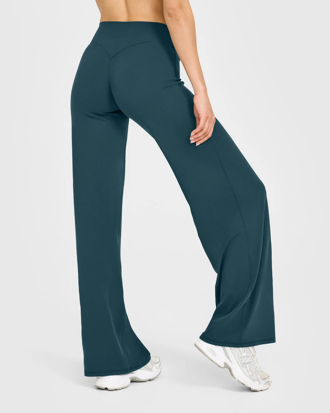 High-waisted wide-leg athletic pants