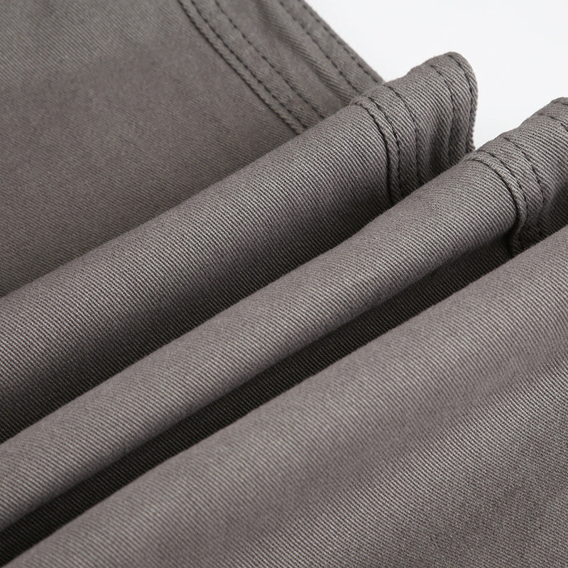 Retro drawstring wide-leg cargo pants