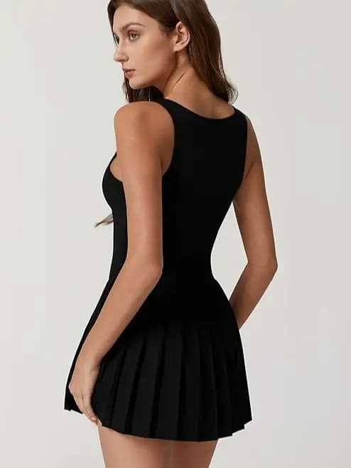 Women's square neck tennis dress