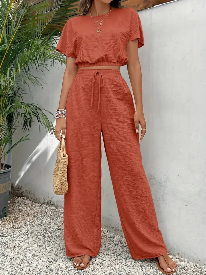 Casual Slim Fit T-Shirt Two-Piece Set