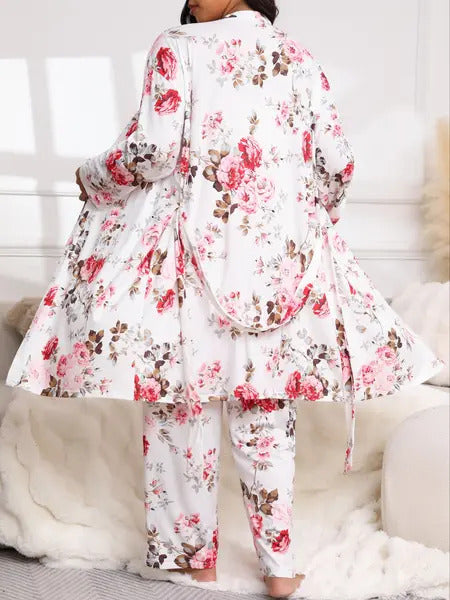 Floral Print Pants Pajama Set