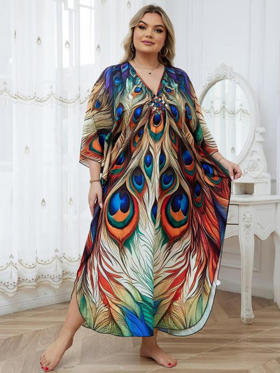 Printed beach smock dress