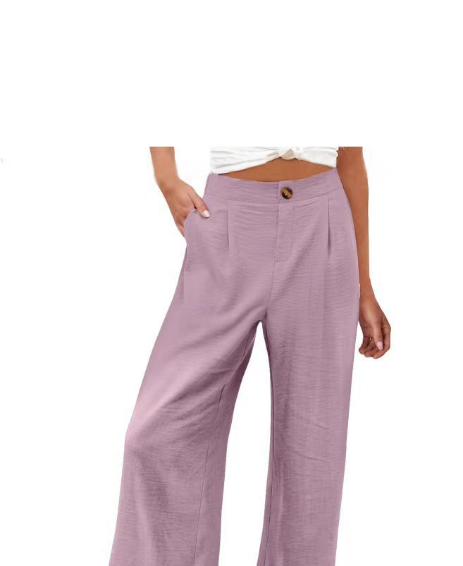 Comfortable high-waisted wide-leg pants
