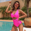 Women's One-piece Tummy Tuck V-Neck Swimsuit