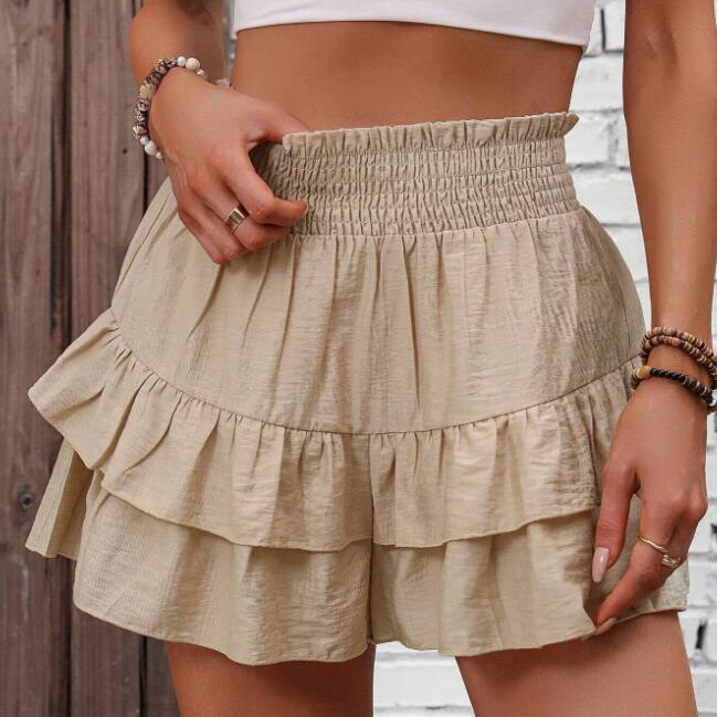 Fashionable draped wide-leg culottes