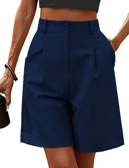 High-waisted Loose-fitting Casual Shorts