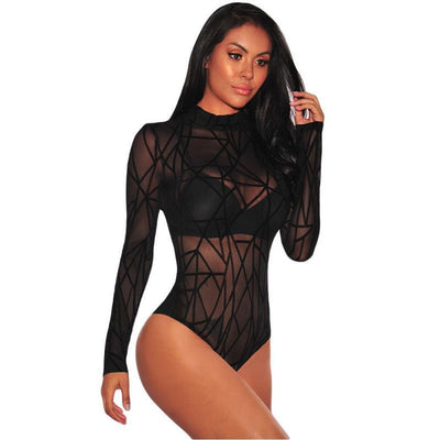 Long Sleeve Printed Bodysuit