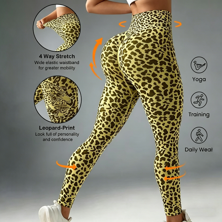 Women's Scrunch Butt Lift  Leopard Animal Print Leggings