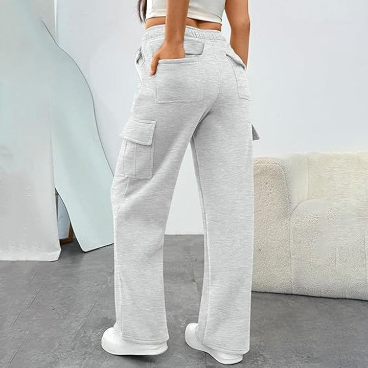 Knitted Cargo Wide-Leg Sweatpants