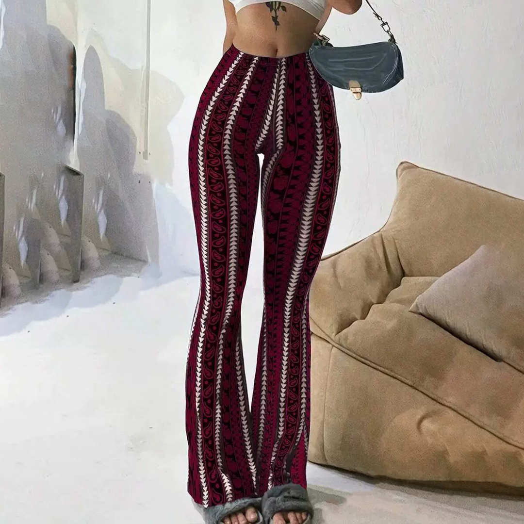 Women'S  Bohemian Printed Flared Pants