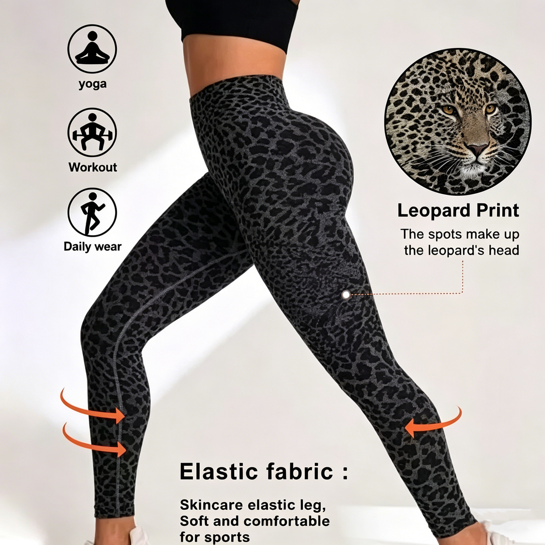 Women's Scrunch Butt Lift  Leopard Animal Print Leggings