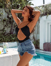 Cut-Out Tummy Control One Piece Swimsuit
