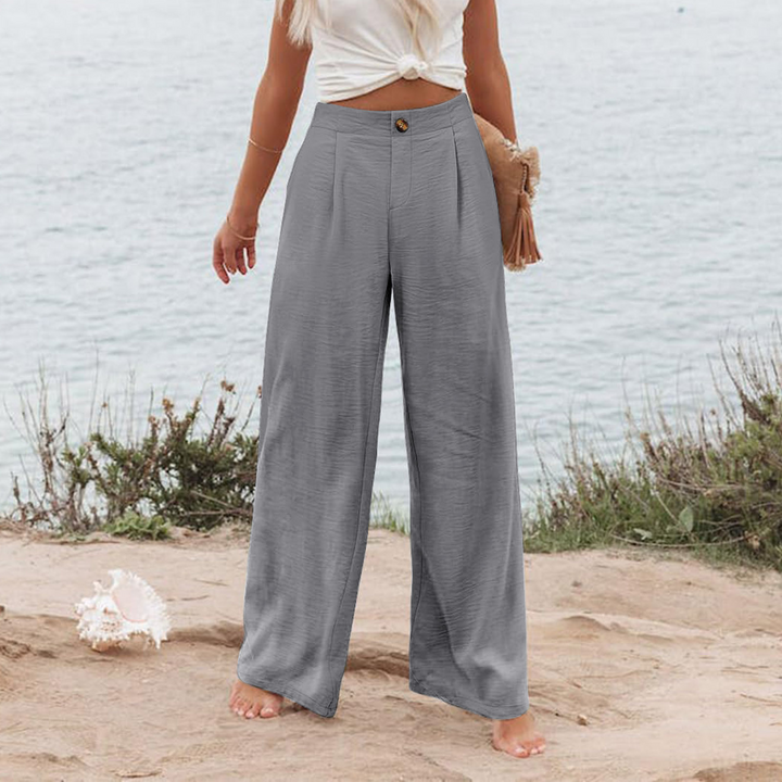 Comfortable high-waisted wide-leg pants
