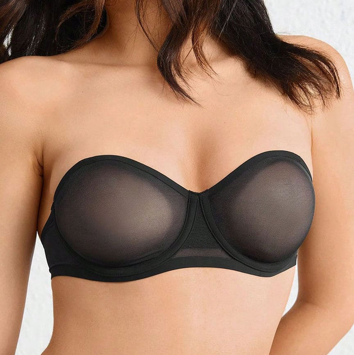 Women's thin mesh bra