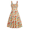 Cute print dress with suspenders