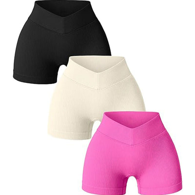 V-Waisted Hip-Lifting High-Waisted Shorts