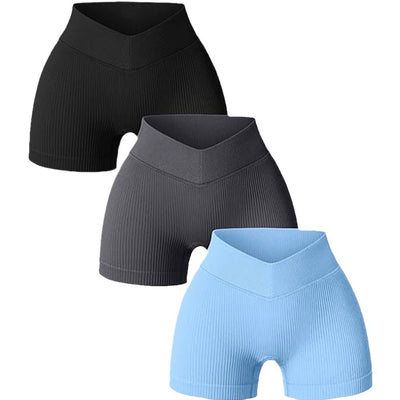 V-Waisted Hip-Lifting High-Waisted Shorts