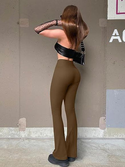 Flared Bottoms Seamless Stretch High Waist Yoga Pants