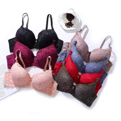 Lace Gathering Anti-Sagging Bra