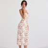 Small floral slit suspender dress