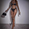 Mesh Diamond Dress Two Piece Set